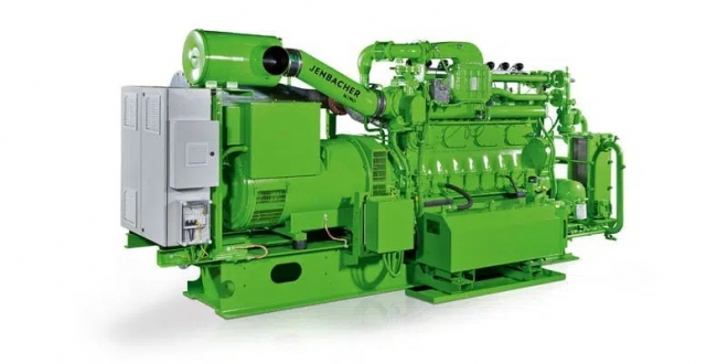Газовий генератор Jenbacher J 208 (електрична потужність  330 кВт, тепло 371 кВт)